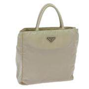 Prada Vintage Pre-owned Nylon prada-vskor Beige, Dam