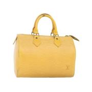 Louis Vuitton Vintage Pre-owned Laeder handvskor Yellow, Dam