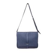 Hermès Vintage Pre-owned Laeder crossbodyvskor Blue, Dam