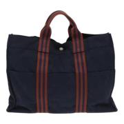 Hermès Vintage Pre-owned Canvas totevskor Blue, Dam