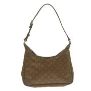 Louis Vuitton Vintage Pre-owned Satin axelremsvskor Beige, Dam