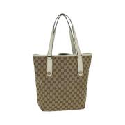 Gucci Vintage Pre-owned Canvas gucci-vskor Beige, Dam