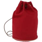 Hermès Vintage Pre-owned Canvas axelremsvskor Red, Dam