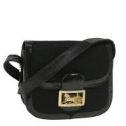 Celine Vintage Pre-owned Canvas axelremsvskor Black, Dam