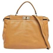 Fendi Vintage Pre-owned Laeder handvskor Brown, Dam