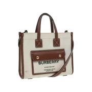 Burberry Vintage Pre-owned Canvas handvskor Beige, Dam