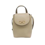 Salvatore Ferragamo Pre-owned Pre-owned Laeder axelremsvskor Beige, Da...