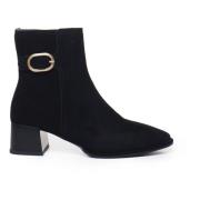 Bibi Lou Svarta Mocka Ankelboots med Spänne Black, Dam