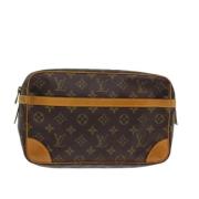 Louis Vuitton Vintage Pre-owned Canvas kuvertvskor Brown, Dam