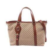 Gucci Vintage Pre-owned Canvas totevskor Beige, Dam