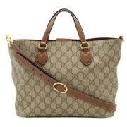 Gucci Vintage Pre-owned Laeder gucci-vskor Beige, Dam