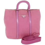 Prada Vintage Pre-owned Nylon prada-vskor Pink, Dam