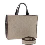 Prada Vintage Pre-owned Canvas prada-vskor Beige, Dam