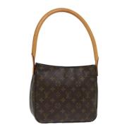 Louis Vuitton Vintage Pre-owned Canvas axelremsvskor Brown, Dam