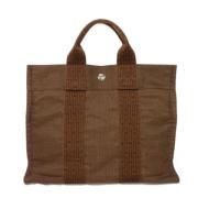 Hermès Vintage Pre-owned Canvas handvskor Brown, Dam