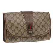 Gucci Vintage Pre-owned Laeder kuvertvskor Brown, Dam