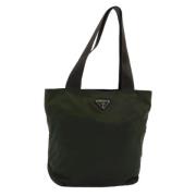 Prada Vintage Pre-owned Nylon totevskor Green, Dam