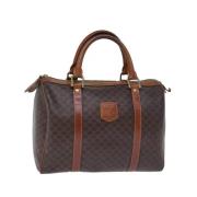 Celine Vintage Pre-owned Canvas handvskor Brown, Dam