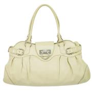 Salvatore Ferragamo Pre-owned Pre-owned Laeder handvskor Beige, Dam