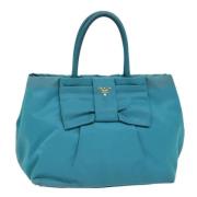 Prada Vintage Pre-owned Nylon prada-vskor Blue, Dam