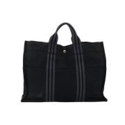 Hermès Vintage Pre-owned Canvas handvskor Black, Dam