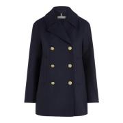 Tommy Hilfiger Dubbelknäppt Damrock Blue, Dam