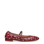 Stuart Weitzman Claris Stud Ballet Flat Red, Dam