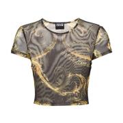 Versace Jeans Couture Svarta T-shirts & Polos för kvinnor Multicolor, ...