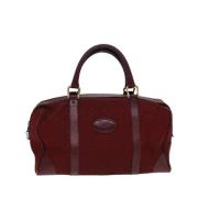 Celine Vintage Pre-owned Canvas handvskor Red, Dam