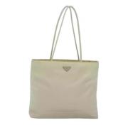 Prada Vintage Pre-owned Nylon prada-vskor Beige, Dam