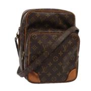 Louis Vuitton Vintage Pre-owned Canvas axelremsvskor Brown, Dam