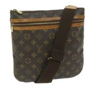 Louis Vuitton Vintage Pre-owned Canvas axelremsvskor Brown, Dam