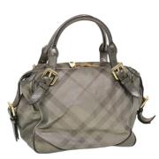 Burberry Vintage Pre-owned Laeder axelremsvskor Gray, Dam