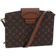 Louis Vuitton Vintage Pre-owned Canvas axelremsvskor Brown, Dam