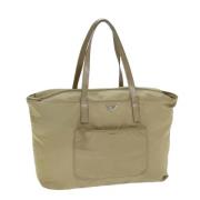 Prada Vintage Pre-owned Nylon prada-vskor Beige, Dam