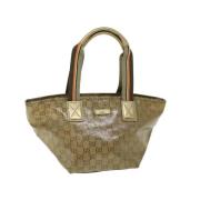 Gucci Vintage Pre-owned Canvas gucci-vskor Beige, Dam