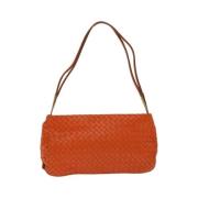 Bottega Veneta Vintage Pre-owned Laeder axelremsvskor Orange, Dam