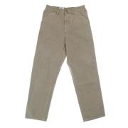 Carhartt Wip Brun Twill Bomull Arbetsbyxor Beige, Herr