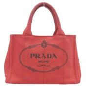 Prada Vintage Pre-owned Canvas prada-vskor Red, Dam