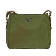 Prada Vintage Pre-owned Tyg prada-vskor Green, Dam