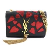 Yves Saint Laurent Vintage Pre-owned Laeder axelremsvskor Black, Dam