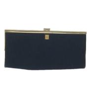 Dior Vintage Pre-owned Canvas kuvertvskor Blue, Dam