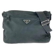 Prada Vintage Pre-owned Canvas crossbodyvskor Black, Dam