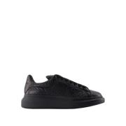 Alexander McQueen Svart Läder Oversized Sneakers Black, Herr