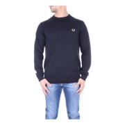 Fred Perry Svarta Logo Sweaters Black, Herr