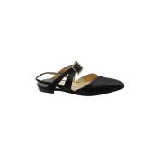 Manolo Blahnik Pre-owned Pre-owned Tyg sandaler Black, Dam