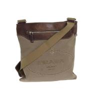 Prada Vintage Pre-owned Canvas prada-vskor Beige, Dam