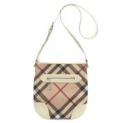 Burberry Vintage Pre-owned Canvas axelremsvskor Beige, Dam