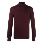 Barba Ull Rollneck Tröja Red, Herr