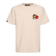 Barrow Beige Bomull T-shirt med Logotyptryck Beige, Herr